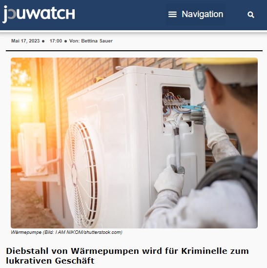 Diebstahl von Wärmepumpen wird für Kriminelle zum lukrativen Geschäft