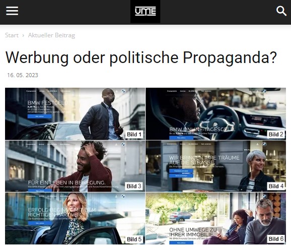 Werbung oder poli­ti­sche Propaganda?