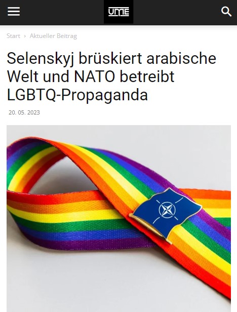 Selen­skyj brüs­kiert arabi­sche Welt und NATO betreibt LGBTQ-Propaganda