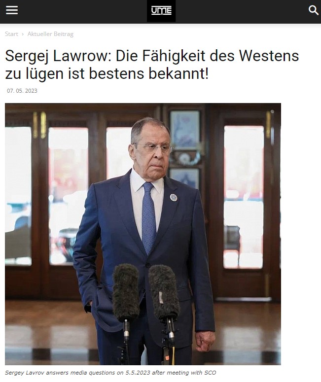 Sergej Lawrow: Die Fähig­keit des Westens zu lügen ist bestens bekannt!