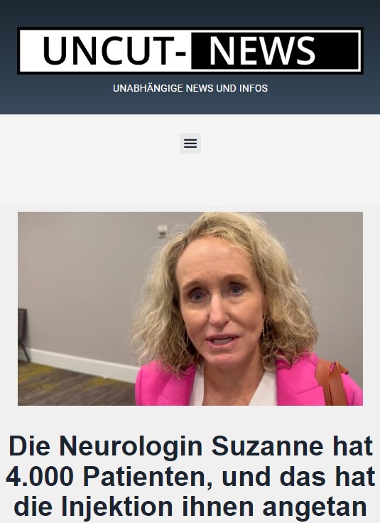 Die Neurologin Suzanne hat 4.000 Patienten, und das hat die Injektion ihnen angetan