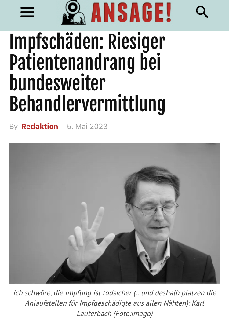 Impfschäden: Riesiger Patientenandrang bei bundesweiter Behandlervermittlung