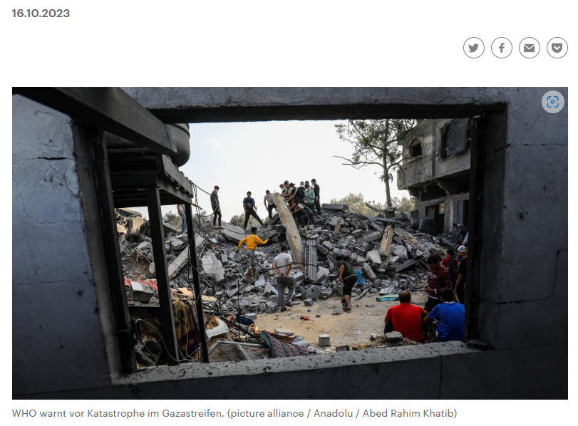 WHO - Warnung vor Katastrophe im Gazastreifen binnen 24 Stunden