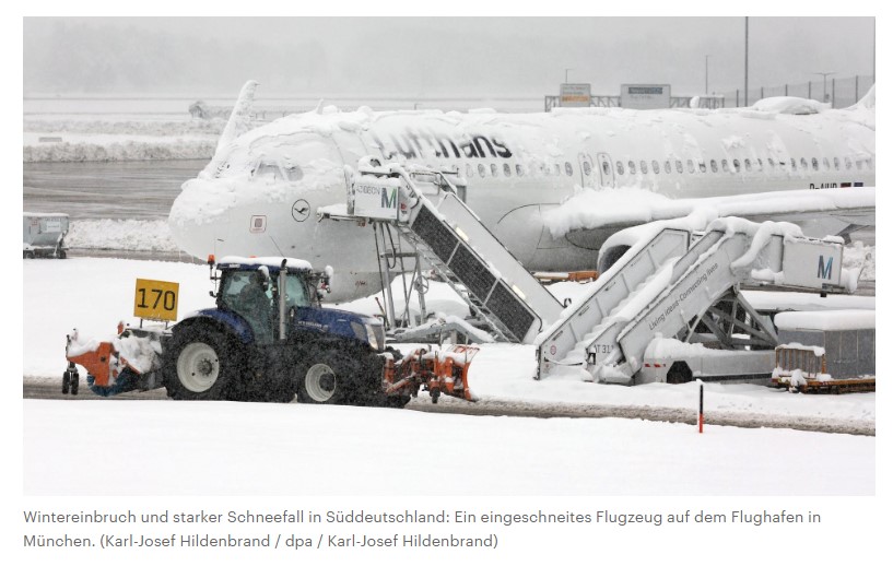 Wetter - Flughafen München hat den Betrieb teilweise wieder aufgenommen - rund zwei Drittel der Flüge fallen aus