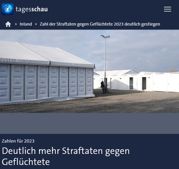 Zahl der Straftaten gegen Geflüchtete 2023 deutlich gestiegen