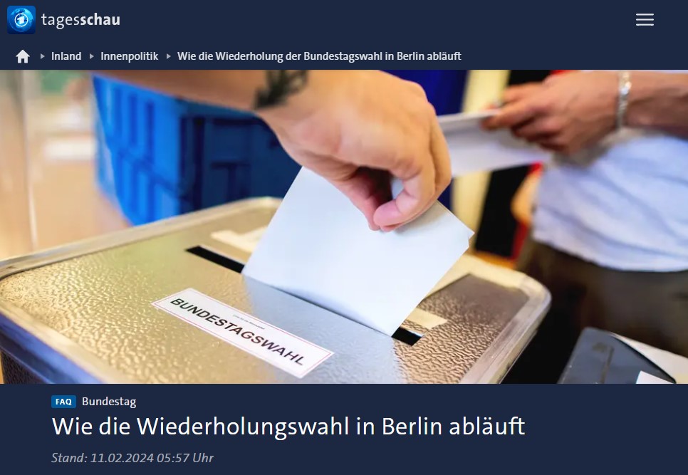 Wie die Wiederholung der Bundestagswahl in Berlin abläuft