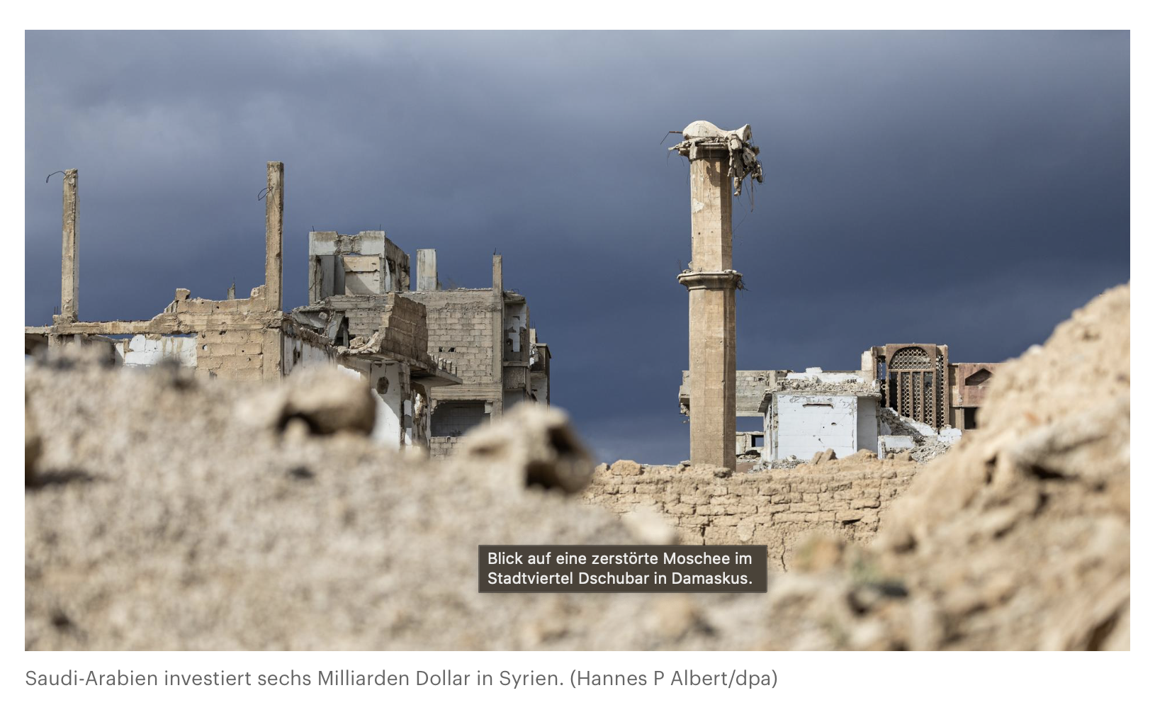 Nahost - Saudi-Arabien investiert sechs Milliarden Dollar in Syrien