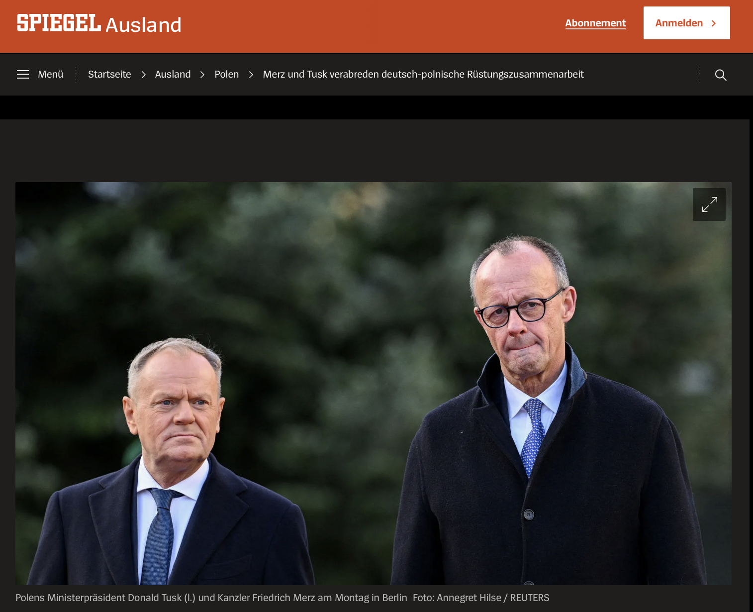 Merz und Tusk verabreden deutsch-polnische Rüstungszusammenarbeit